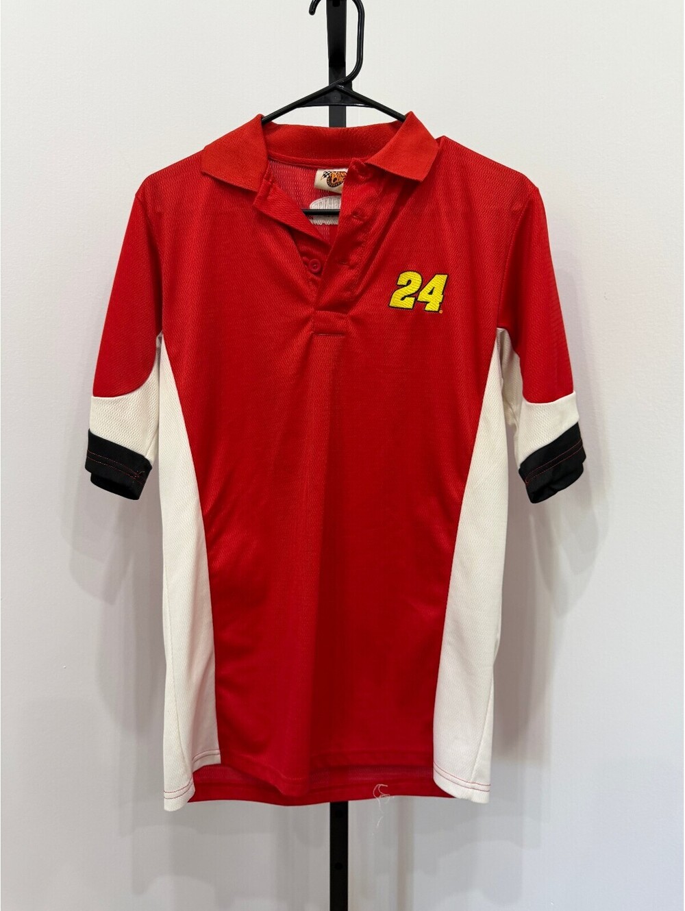 Winner's Circle NASCAR #24 Red and White Racing Polo Shirt Medium